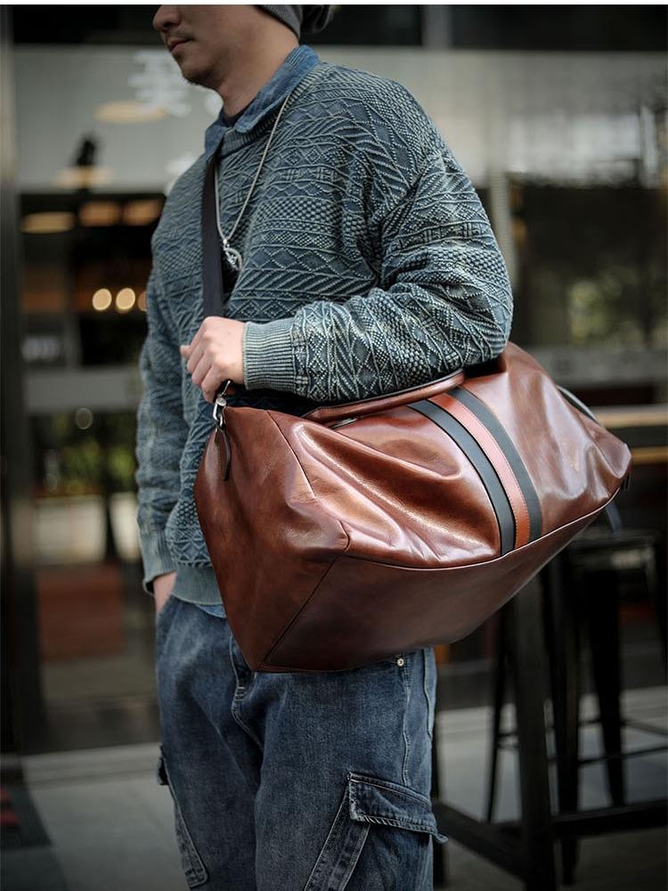 3Way!植物タンニン鞣しの天然牛革ボストンバッグ 、クロスボディバッグ、ハンドバッグ YD4068897HD