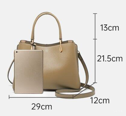 精緻な金具手提げバッグ|牛革ハンドバッグ|牛革ショルダーバッグ