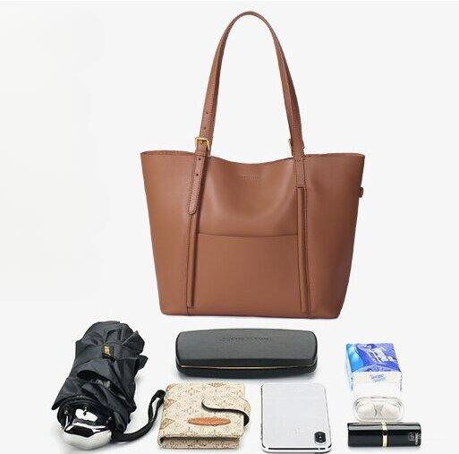 オールシーズン対応♦モダンでエレガント ♦上質な天然牛革トートバッグ ♦通勤に最適