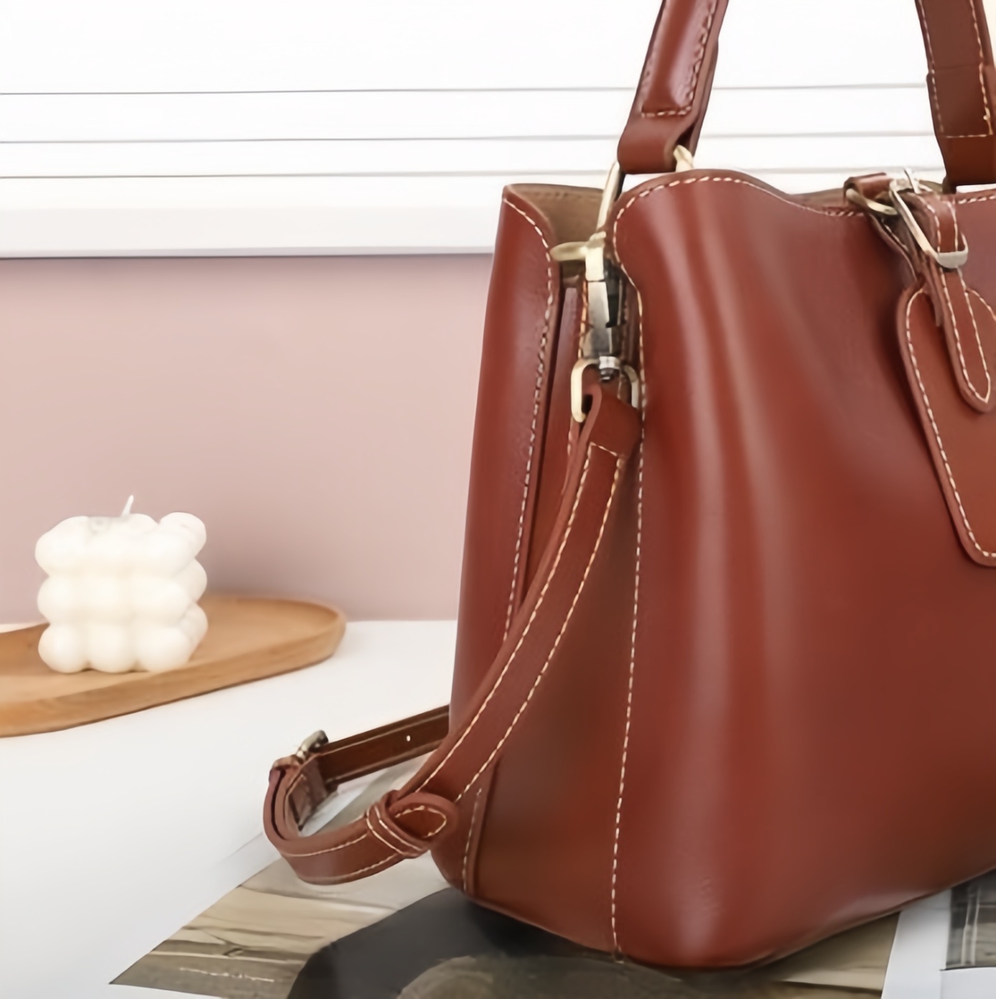 レディースレザーバッグ|牛革ハンドバッグ|3WAY|7色|牛革ショルダーバッグ