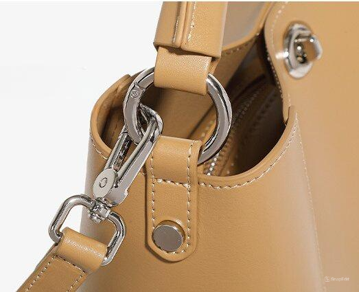 3WAY※One plus One-3WAY革新1+1※カーキ|黒|乳白|3色|牛革ハンドバッグ ※ 手持ちアウターバッグ+クロスボディインナーバッグ※