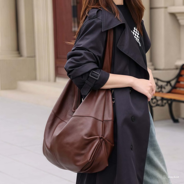 天然牛革トートバッグ |大容量|片肩バッグ|ショルダーバッグ|レザーバッグ