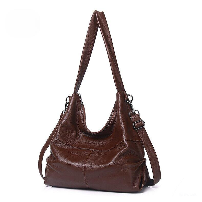 天然牛革トートバッグ |大容量|片肩バッグ|ショルダーバッグ|レザーバッグ