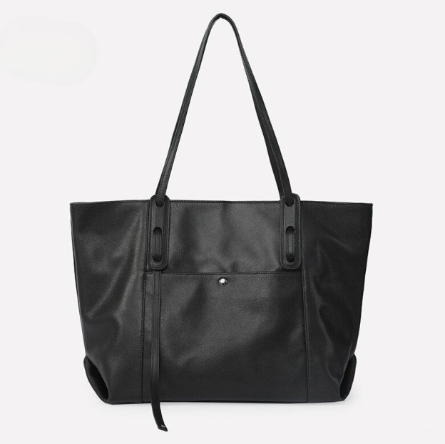 優雅な天然牛革トートバッグ|通勤・旅行に最適な大容量デザイン