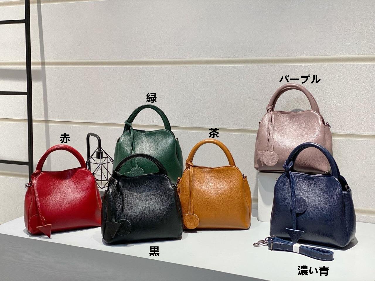 レトロ•厚みのある柔らかい天然牛革ショルダーバッグ•牛革ハンドバッグ