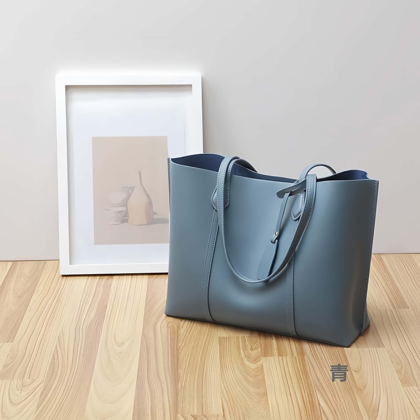 レトロな雰囲気満点 ！♦コーヒー|ベージュ|青|3色♦牛革製トートバッグ♦通勤や集会、旅行に最適♦大容量設計