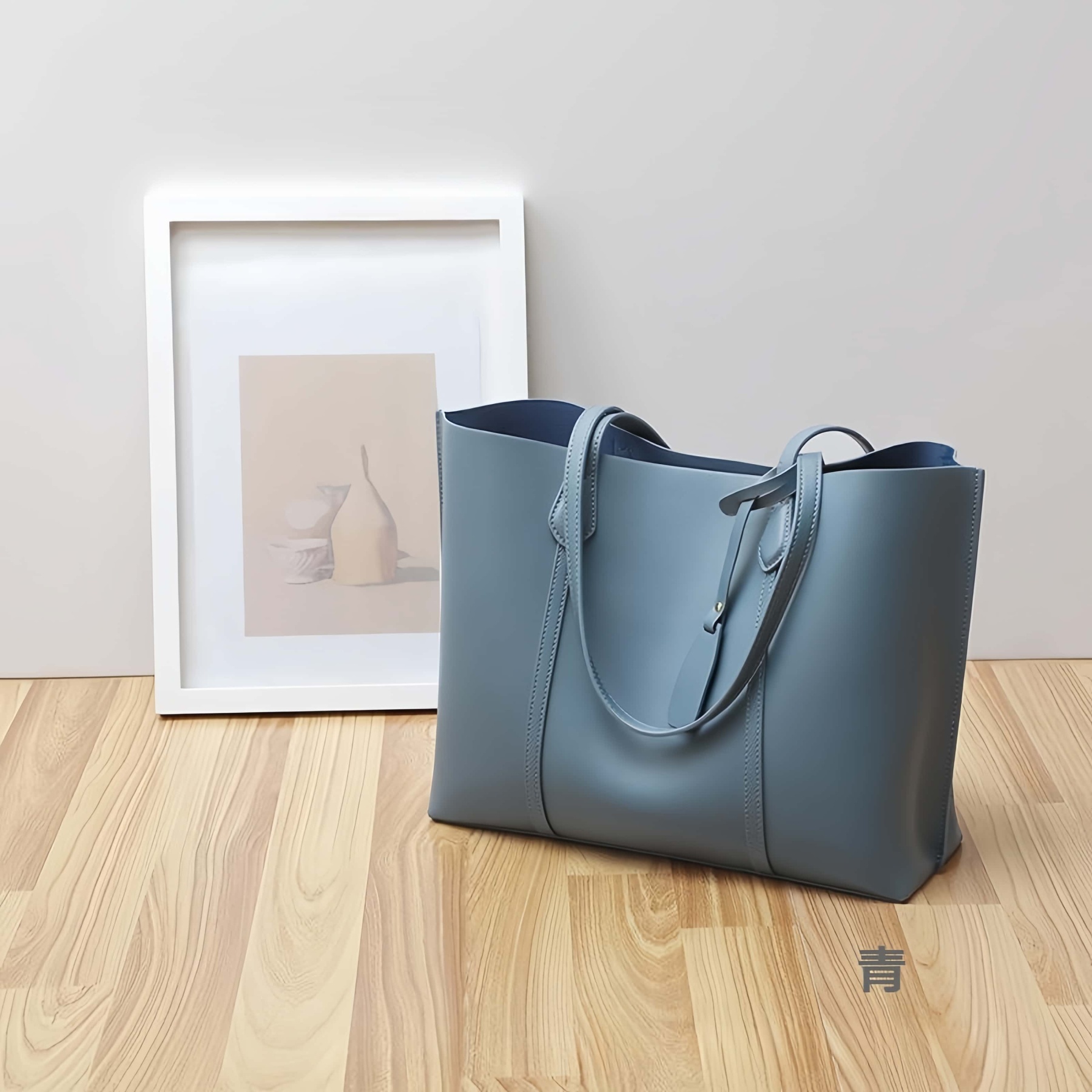 レトロな雰囲気満点 ！♦コーヒー|ベージュ|青|3色♦牛革製トートバッグ♦通勤や集会、旅行に最適♦大容量設計