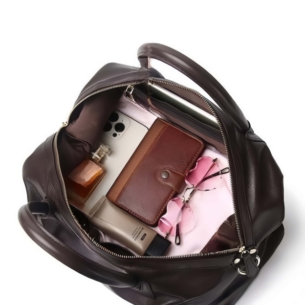 シックな！♦3WAY♦カラメル|黒|茶|3色展開！♦天然の厚みある柔らかい牛革製ハンドバッグ♦牛革肩掛けバッグ