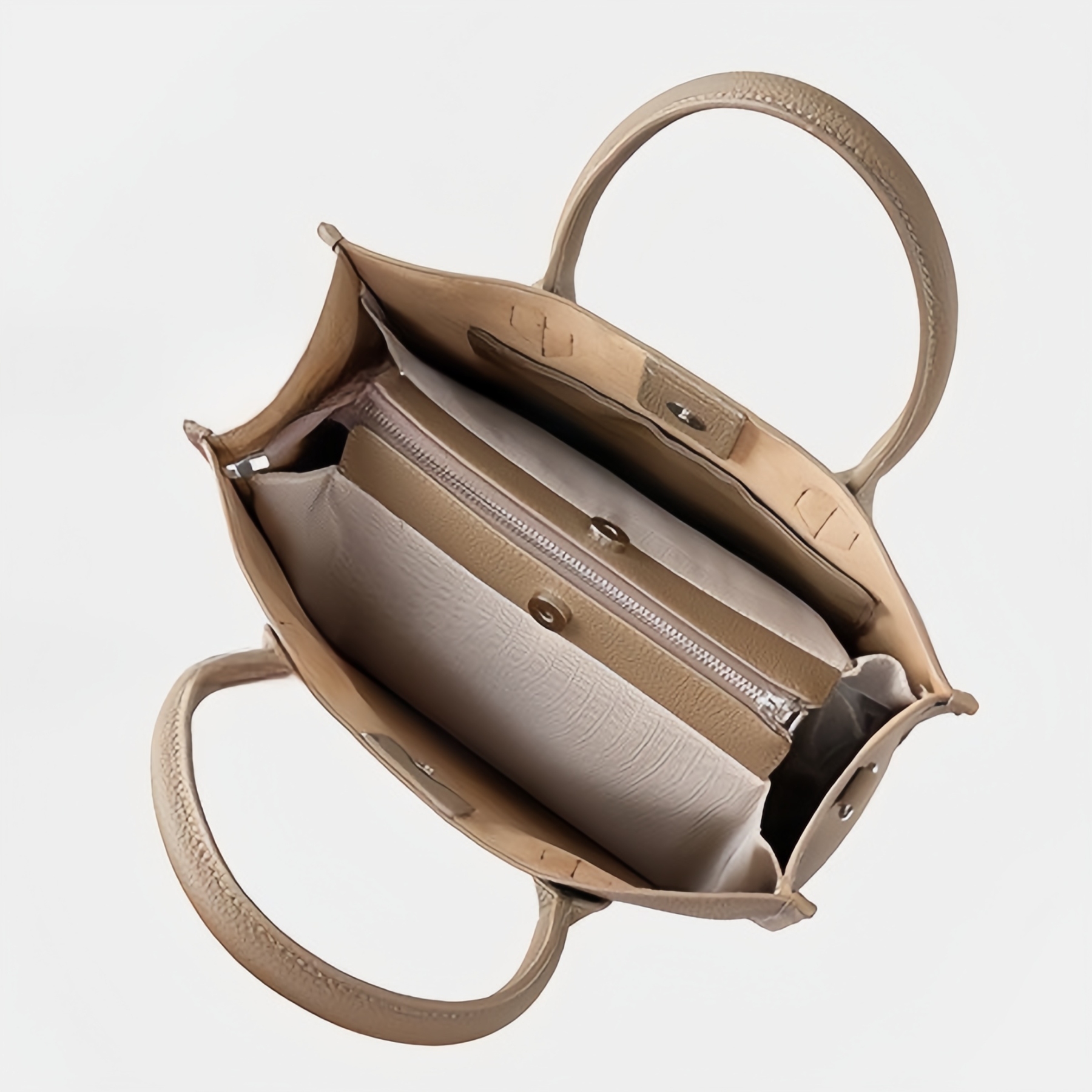 エレガント！グレー|黒|カラメル|3色•3WAY•天然の厚みのある柔らかい牛革ハンドバッグ•牛革肩掛けバッグ