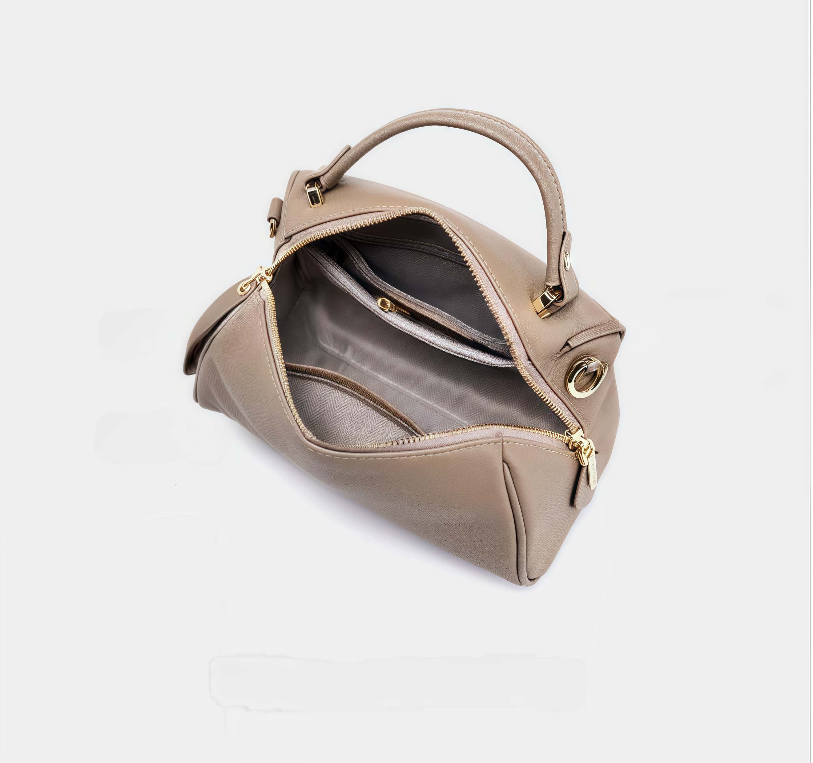 洗練されたエレガンス ！•グレー|黒|カラメル|3色•3WAY•天然牛革ハンドバッグ•牛革ショルダーバッグ