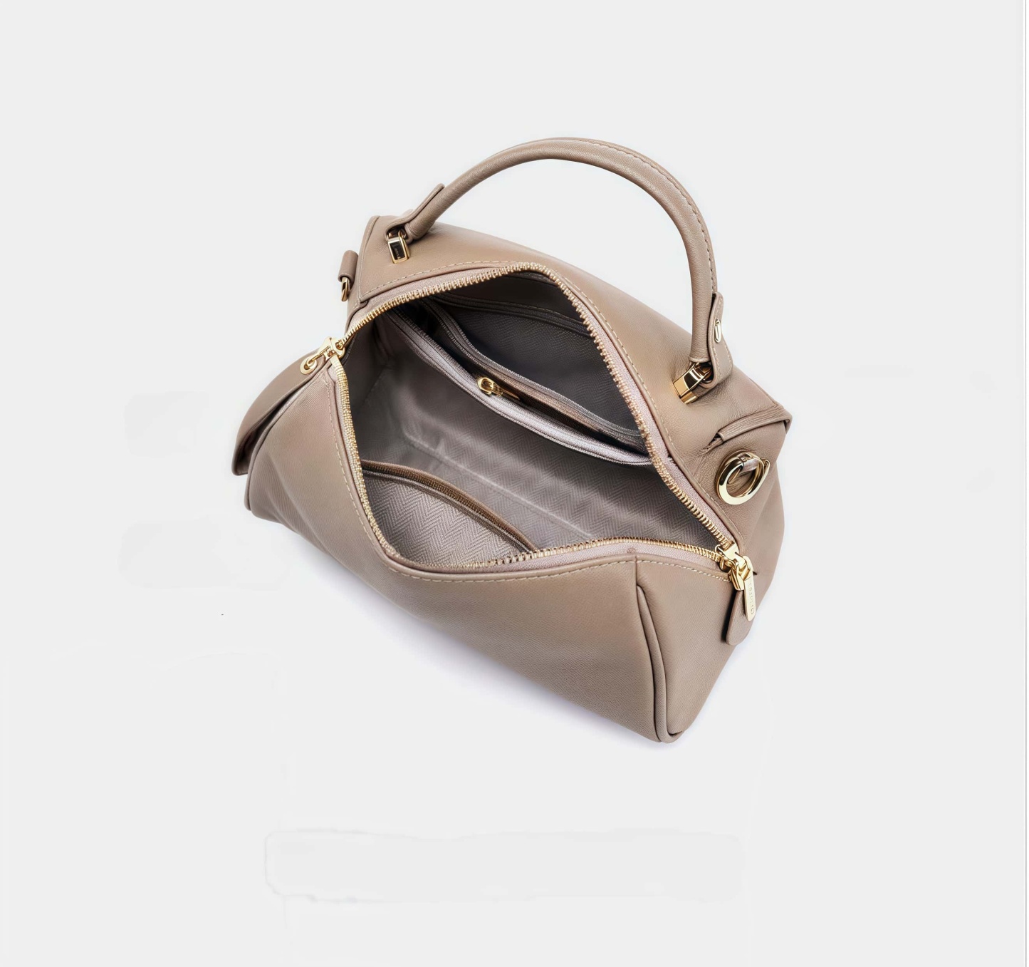 洗練されたエレガンス ！•グレー|黒|カラメル|3色•3WAY•天然牛革ハンドバッグ•牛革ショルダーバッグ