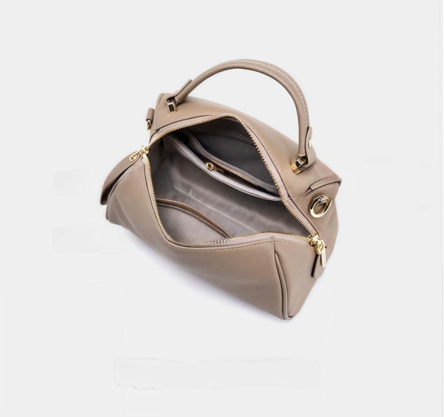 洗練されたエレガンス ！•グレー|黒|カラメル|3色•3WAY•天然牛革ハンドバッグ•牛革ショルダーバッグ