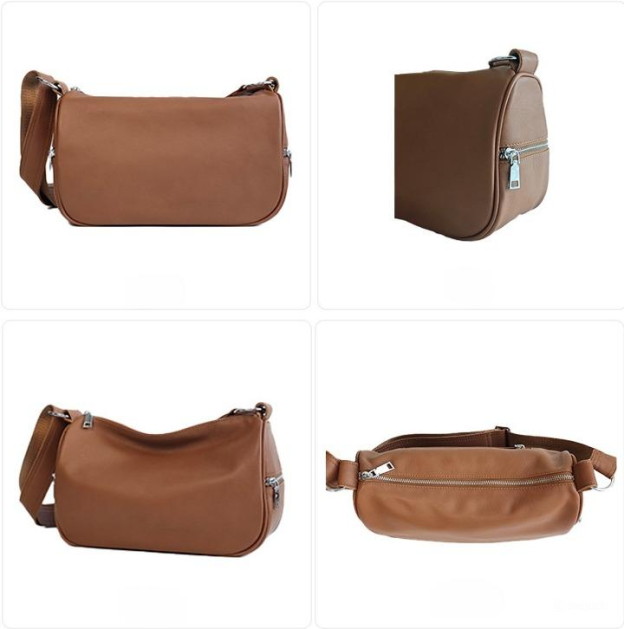 ユニセックス※ 黒|茶|グレー|3色※天然牛革ショルダーバッグ