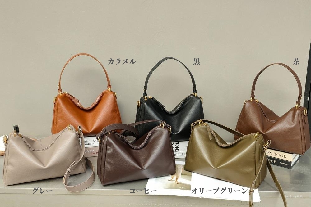 気品！▪3WAY▪高品質な植物鞣し天然牛革ハンドバッグ▪牛革ショルダーバッグ