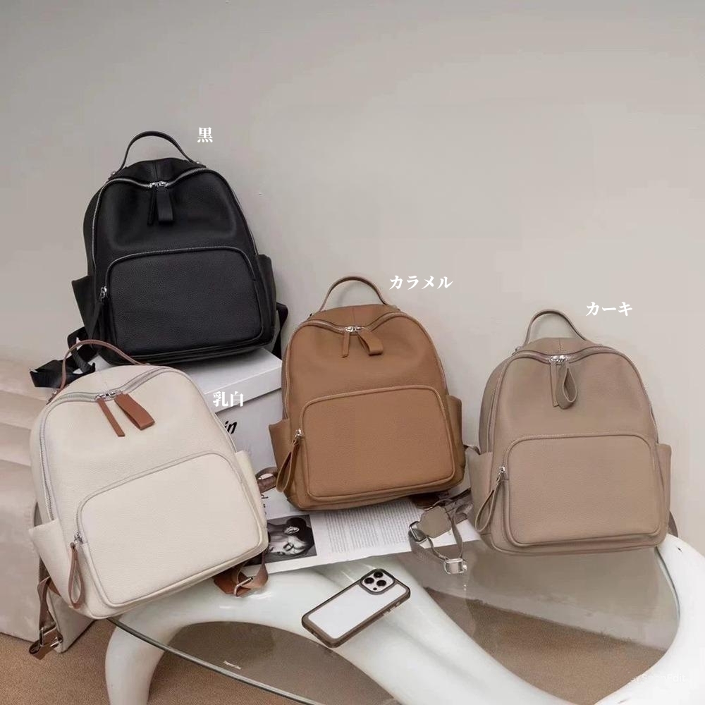 新作•トレンディ!•厚みのある柔らかい牛革リュックサック