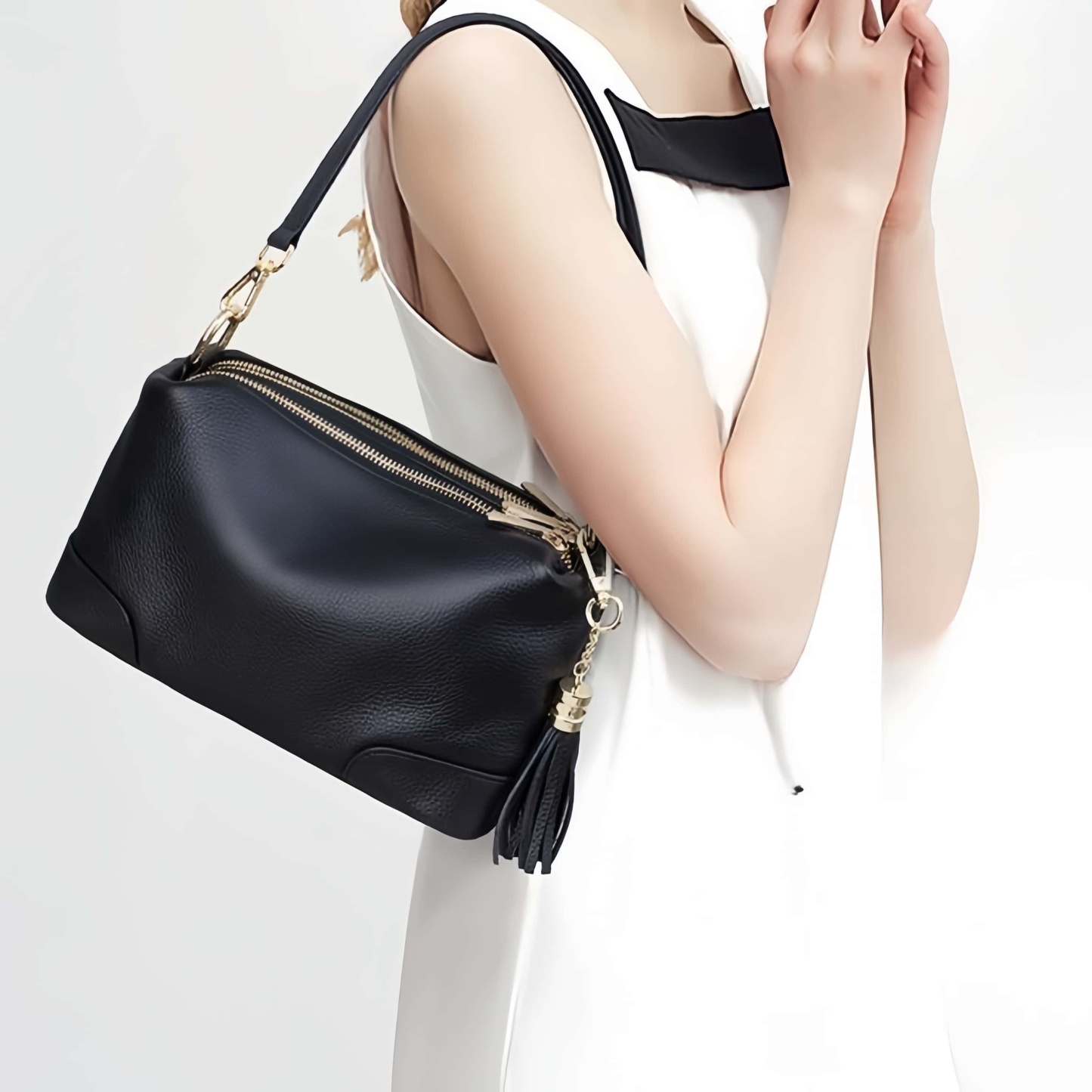 4色|斜め掛けバッグ|牛革斜ショルダーバッグ|肩掛けバッグ