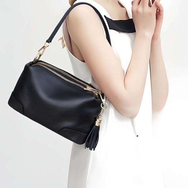 4色|斜め掛けバッグ|牛革斜ショルダーバッグ|肩掛けバッグ