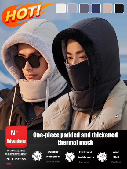 Fleece-lined thickened thermal face mask