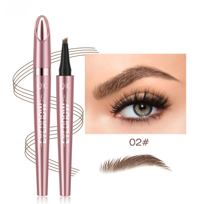 【Sweat-proof and Smudge-proof】Four-Pronged 3D Microblade Waterproof Eyebrow Pen