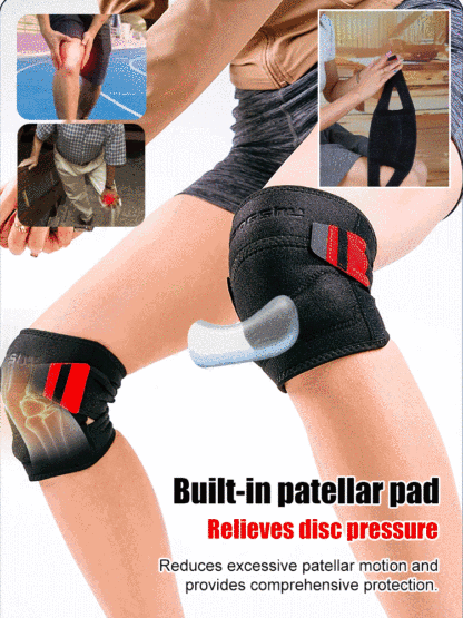 Sports compression shock-absorbing self-adhesive patellar knee brace