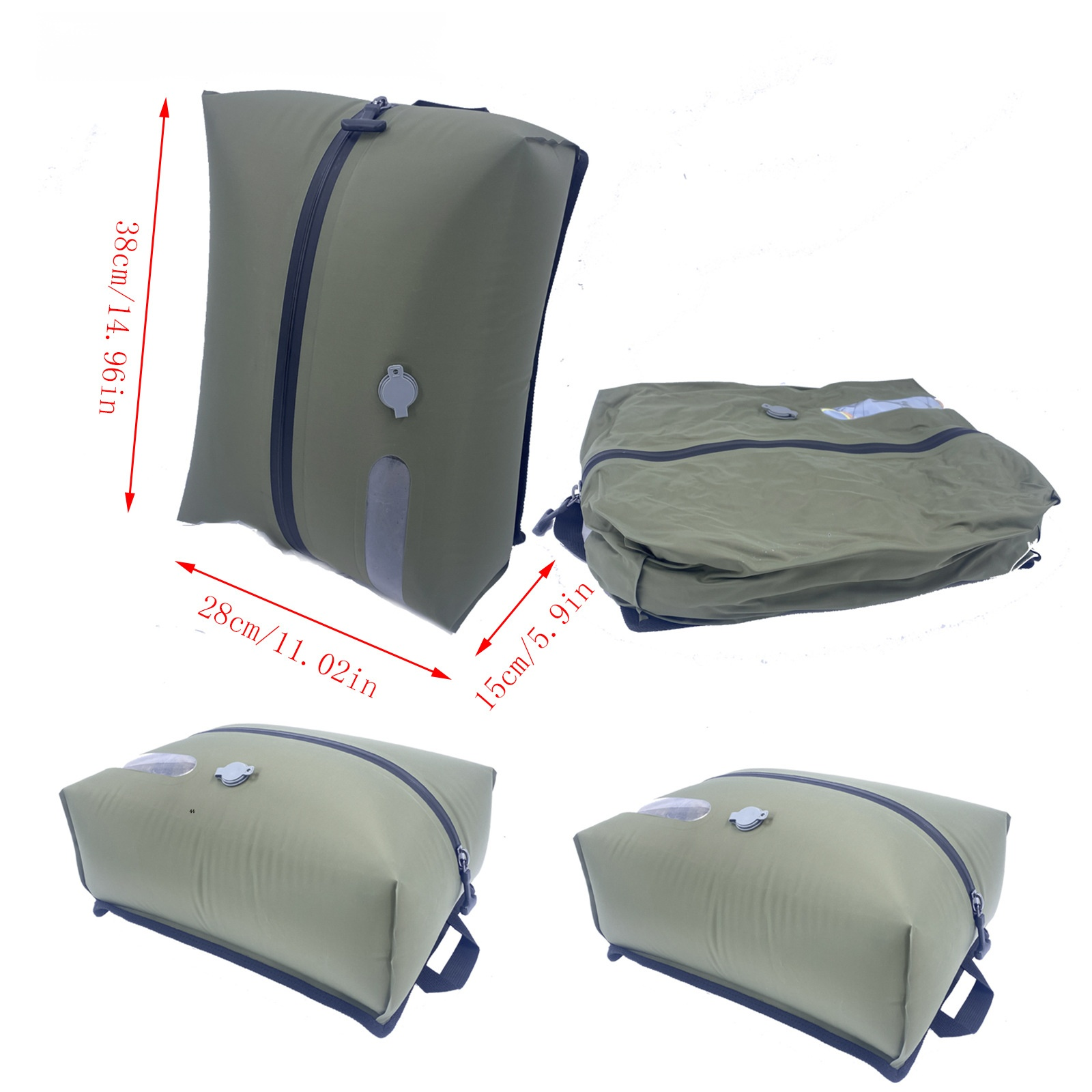 Pump-free travel clothing storage compression bag