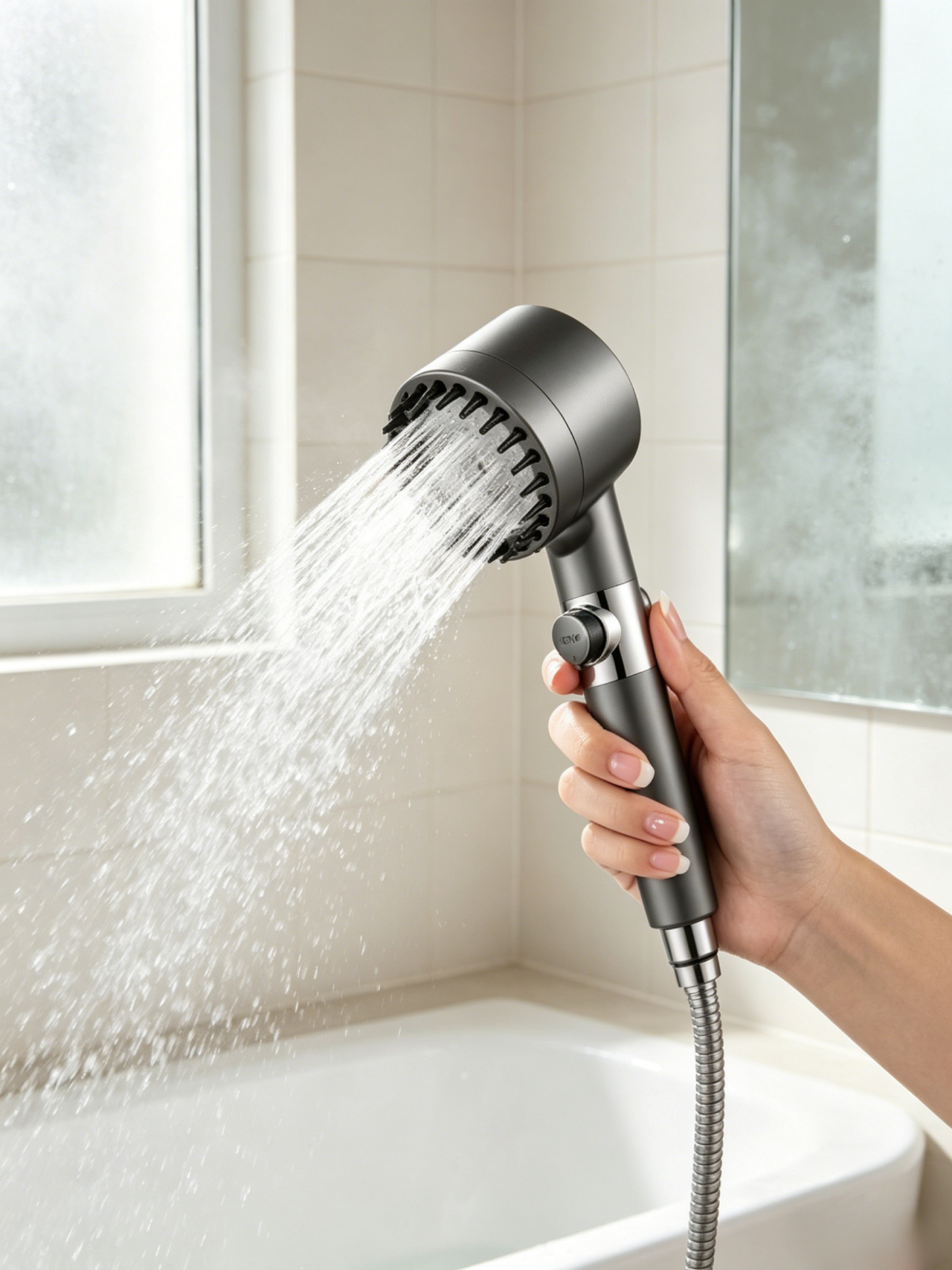 German multifunctional massage one-touch pressure-adjustable showerhead