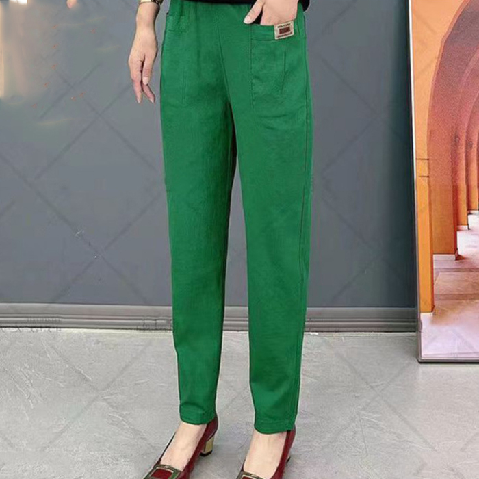 Women's Elastic Waist Cotton Pants