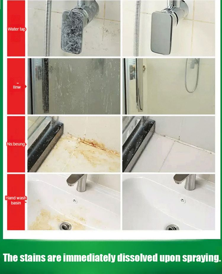 Oxalic acid cleaner for strong decontamination of tiles