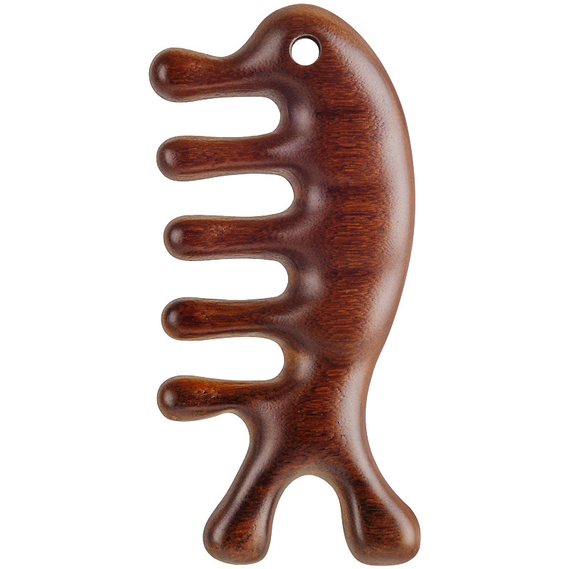 【生發通絡】金絲檀木小海豚按摩梳