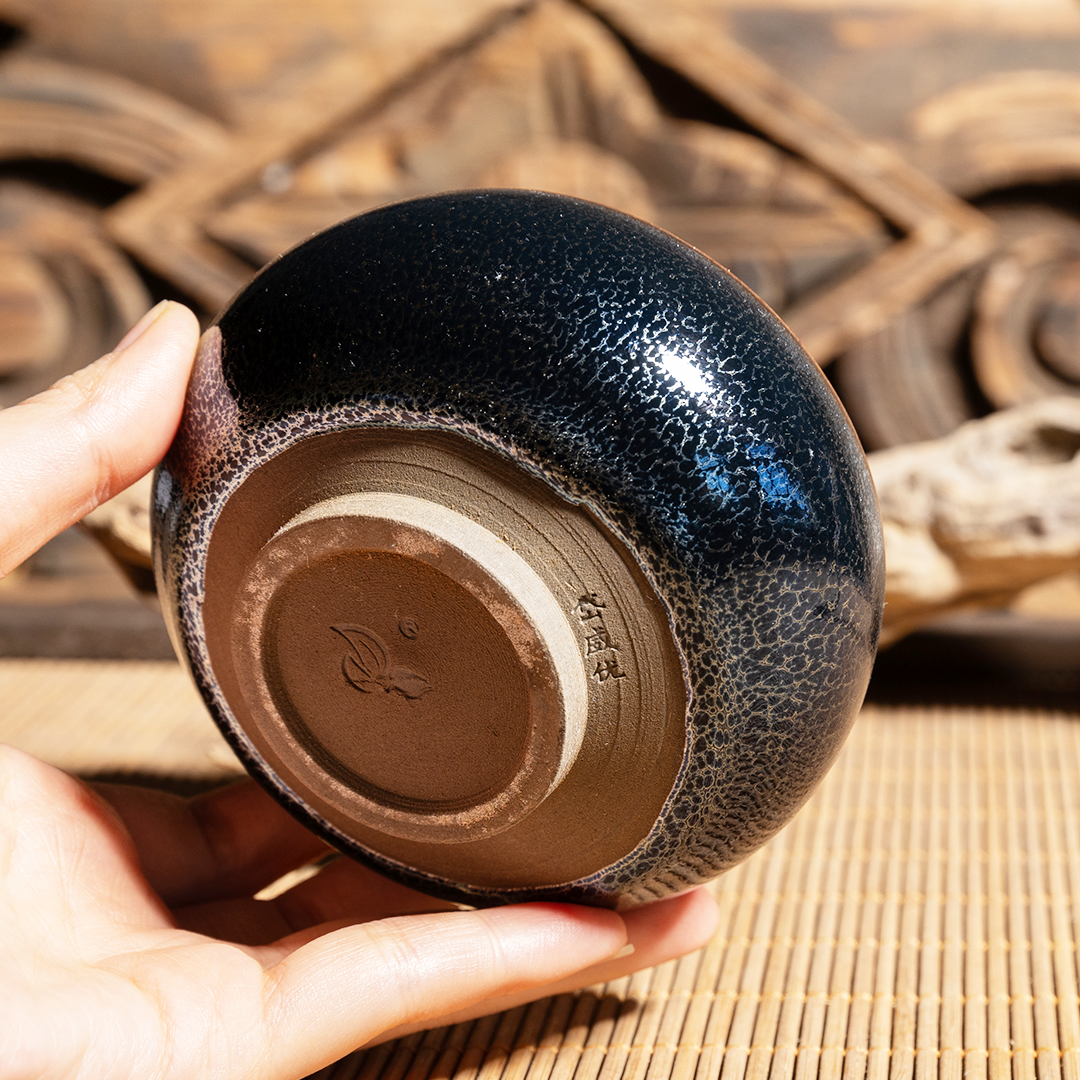 禅定建盏蓝麒麟