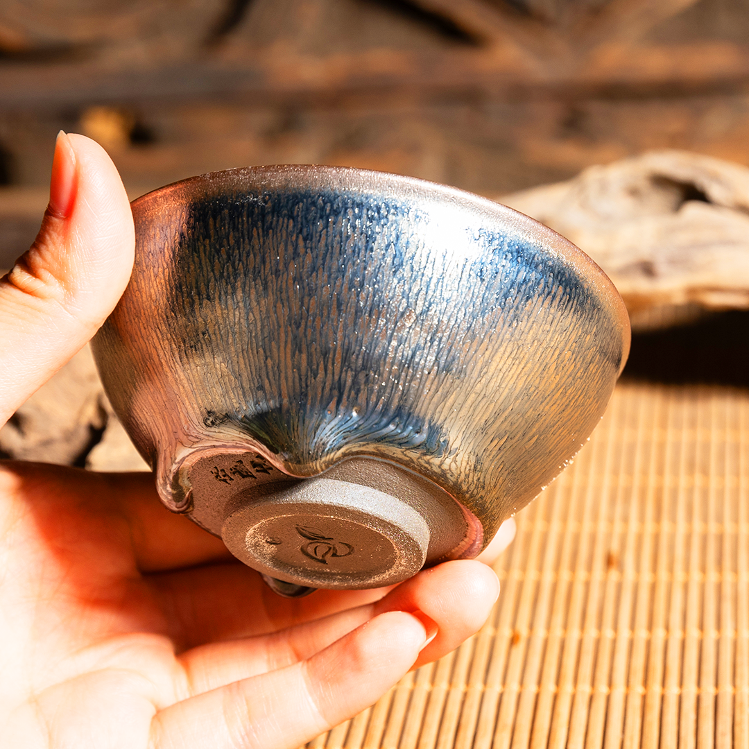 束口蓝兔毫建盏