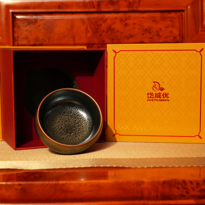 禅定建盏蓝麒麟