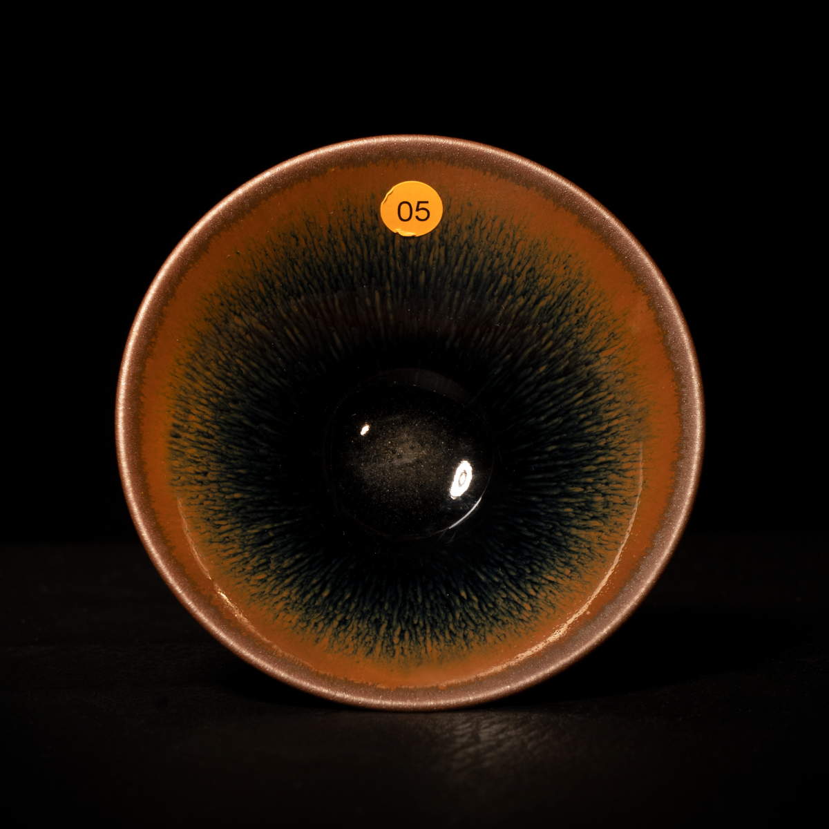 撇口金兔毫柴烧建盏