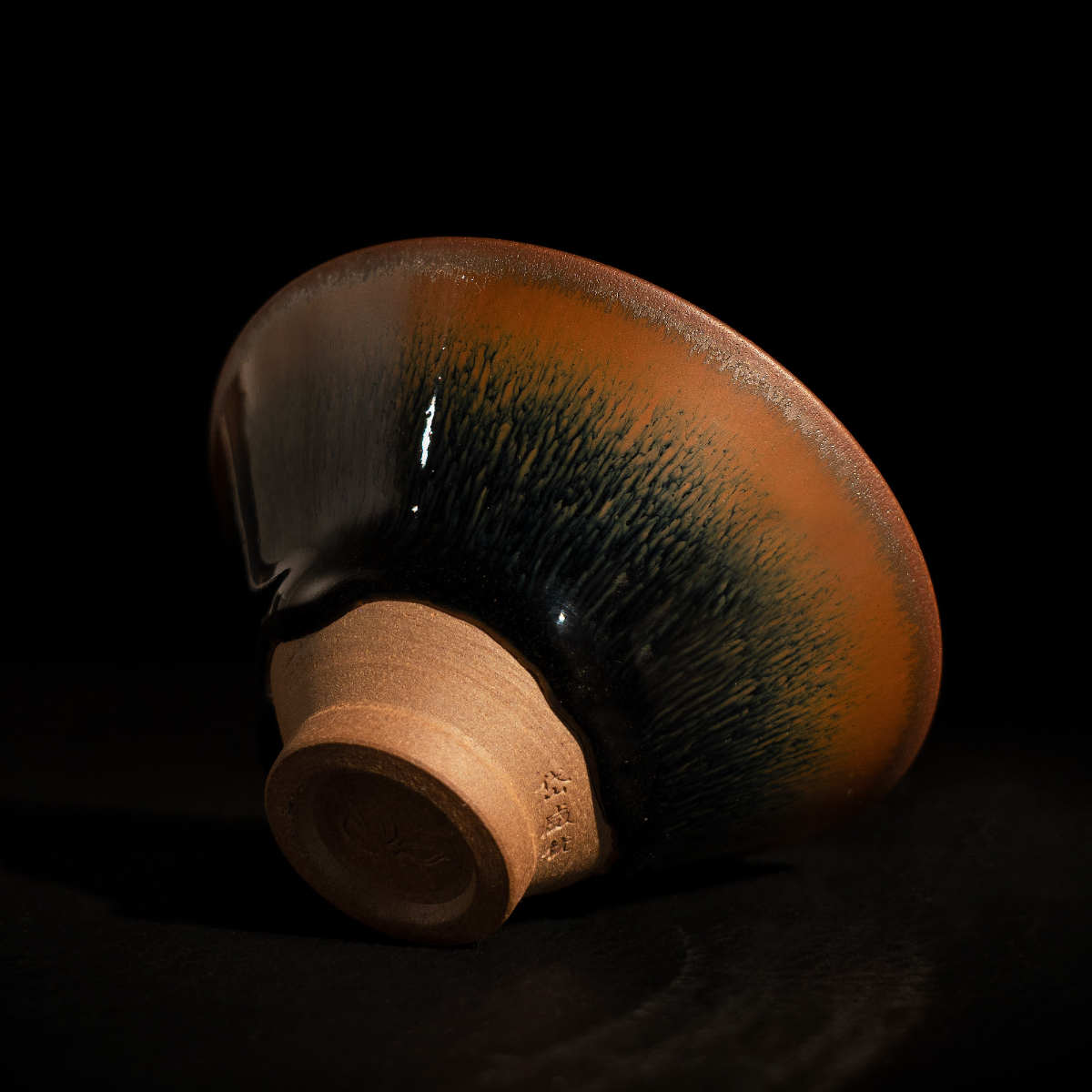 撇口金兔毫柴烧建盏