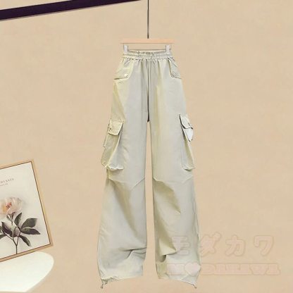 かわいいグラフィックTシャツとカジュアルパンツのマッチングコーデ - パンツB（シングル） - XL - image 5