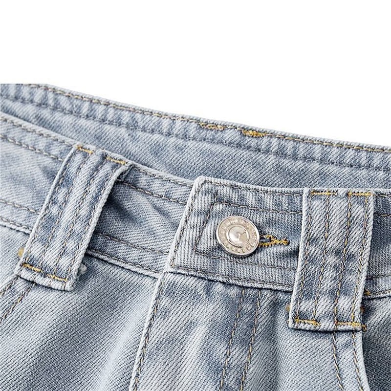 フラワー刺繍カジュアルデニムパンツ - image 5