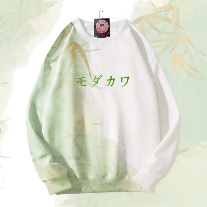 MODAKAWA バンブーグラデーション オールオーバープリント ユニセックス スウェットシャツ - White - 4XL - image 6
