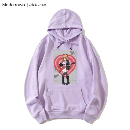 MODAKAWA X airii.exe CHEMICAL ギターガール レタープリントModakawaルーズパーカー - Purple - 5XL - image 4