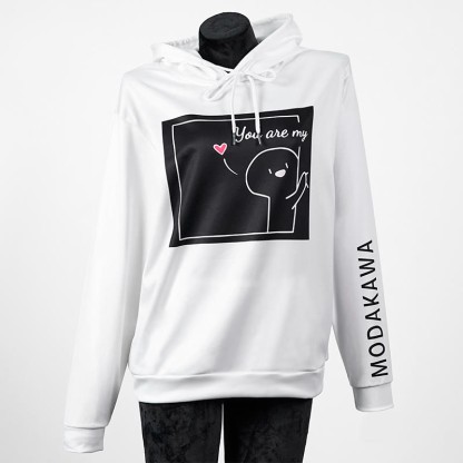 YOU ARE MY FOREVER STARModakawaキャラクター レタープリント ルーズ パーカー - image 4