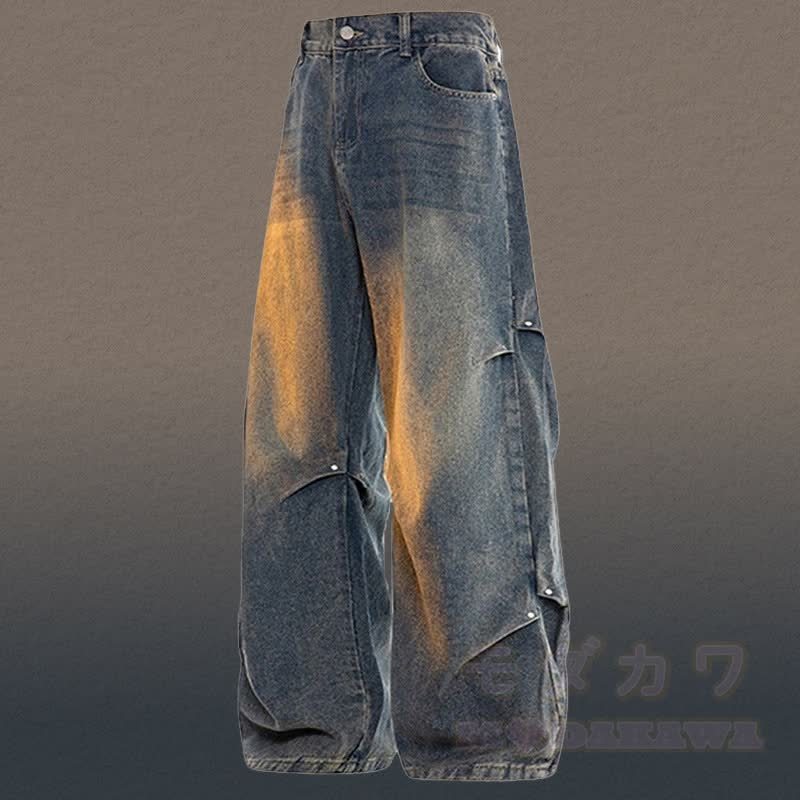 グラデーションニットセーター デニムパンツ ツーピース - ブルーパンツA - 3XL - image 10