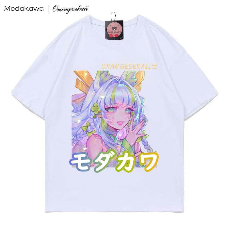 MODAKAWA × orangesekaii kitsunya プリントTシャツ - White - 5XL - image 4