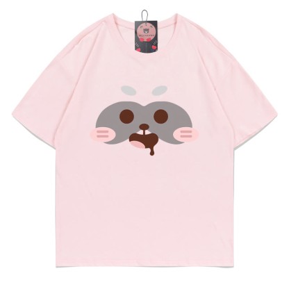 レッサーパンダプリントTシャツ - Pink - 5XL - image 3