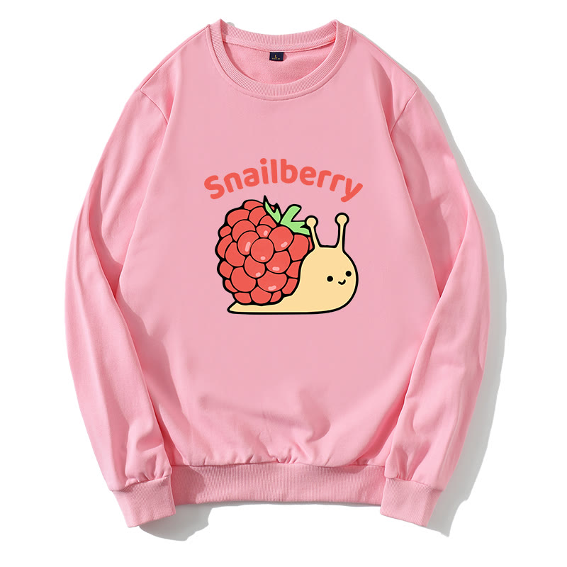 SNAILBERRY スネイルベリー グラフィック ラウンドカラー スウェットシャツ - ピンク - 5XL - image 3
