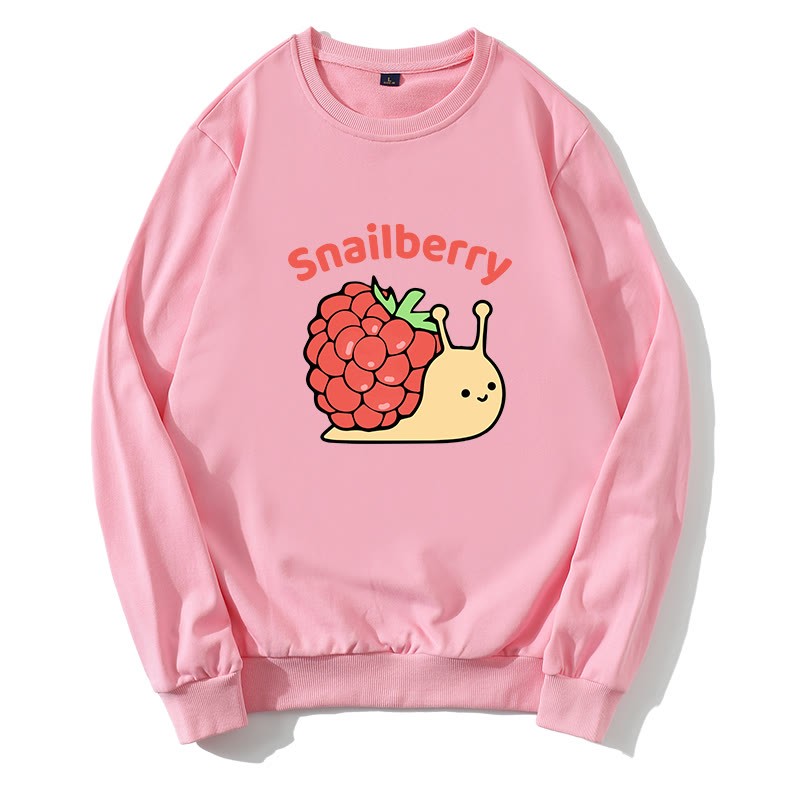 SNAILBERRY スネイルベリー グラフィック ラウンドカラー スウェットシャツ - ピンク - 5XL - image 3