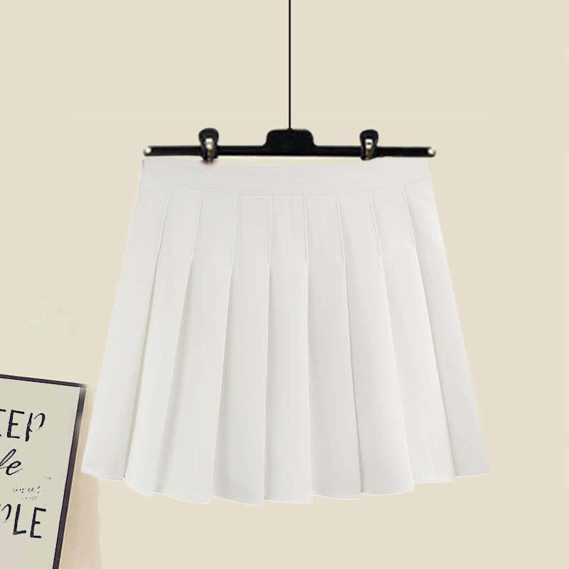 フェイクマッチング衣装 リボン装飾セーター プリーツスカート プラッシュパンツ マッチング衣装 - White Skirt - XL - image 6