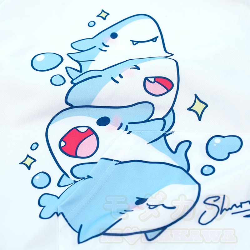 Modakawaシャークレタープリント ルーズパーカー - image 2