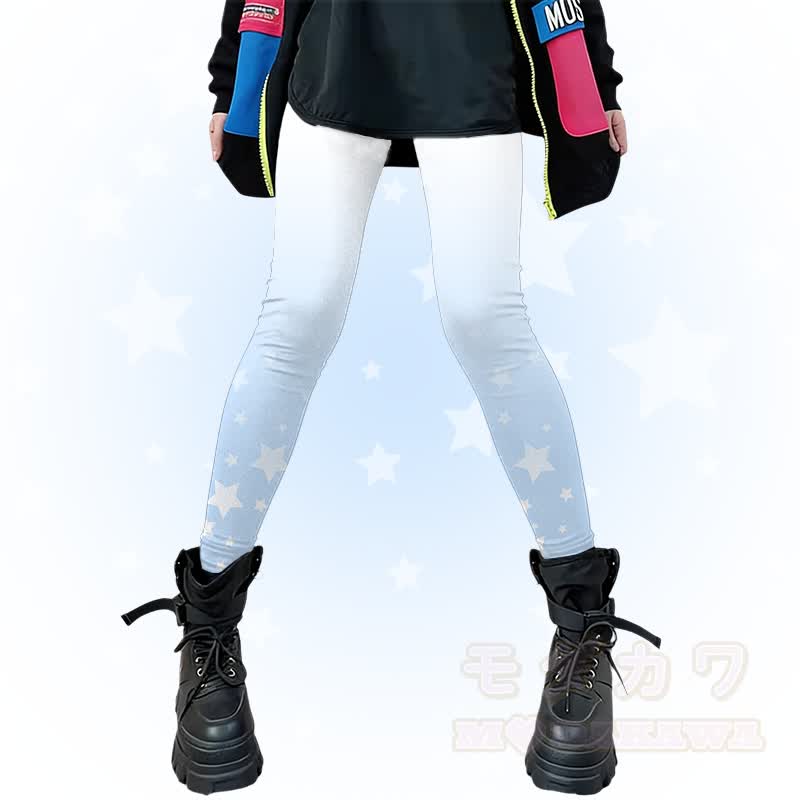 スターグラフィックModakawaグラデーションストレッチレギンス - 青 - 4XL - image 3