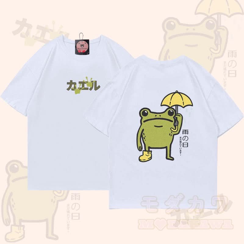 レイニーフロッググラフィックTシャツ - 白 - 5XL - image 3