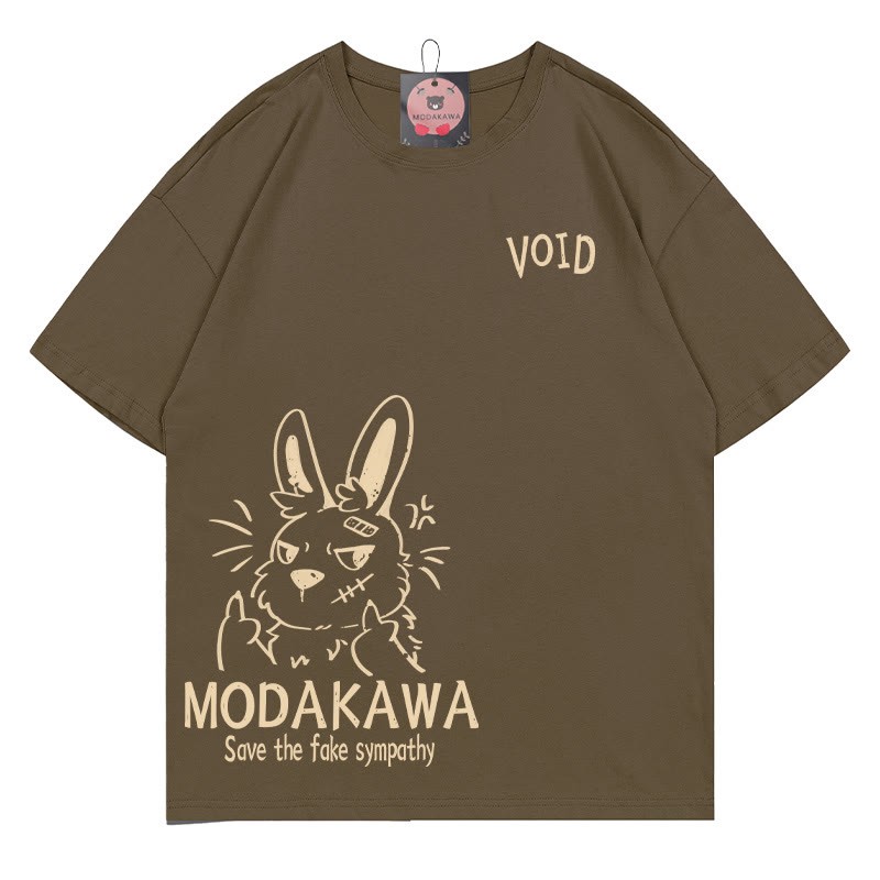 MODAKAWA VOID グランピーバニー グラフィックTシャツ - 茶色 - 5XL - image 4