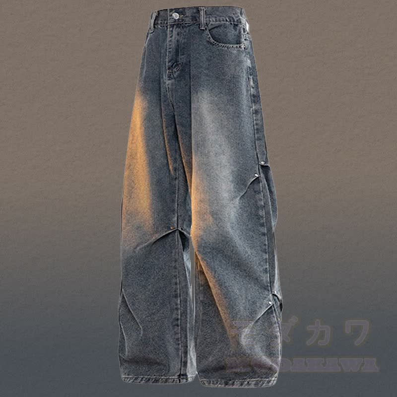 グラデーションニットセーター デニムパンツ ツーピース - ブルーパンツB - 3XL - image 11